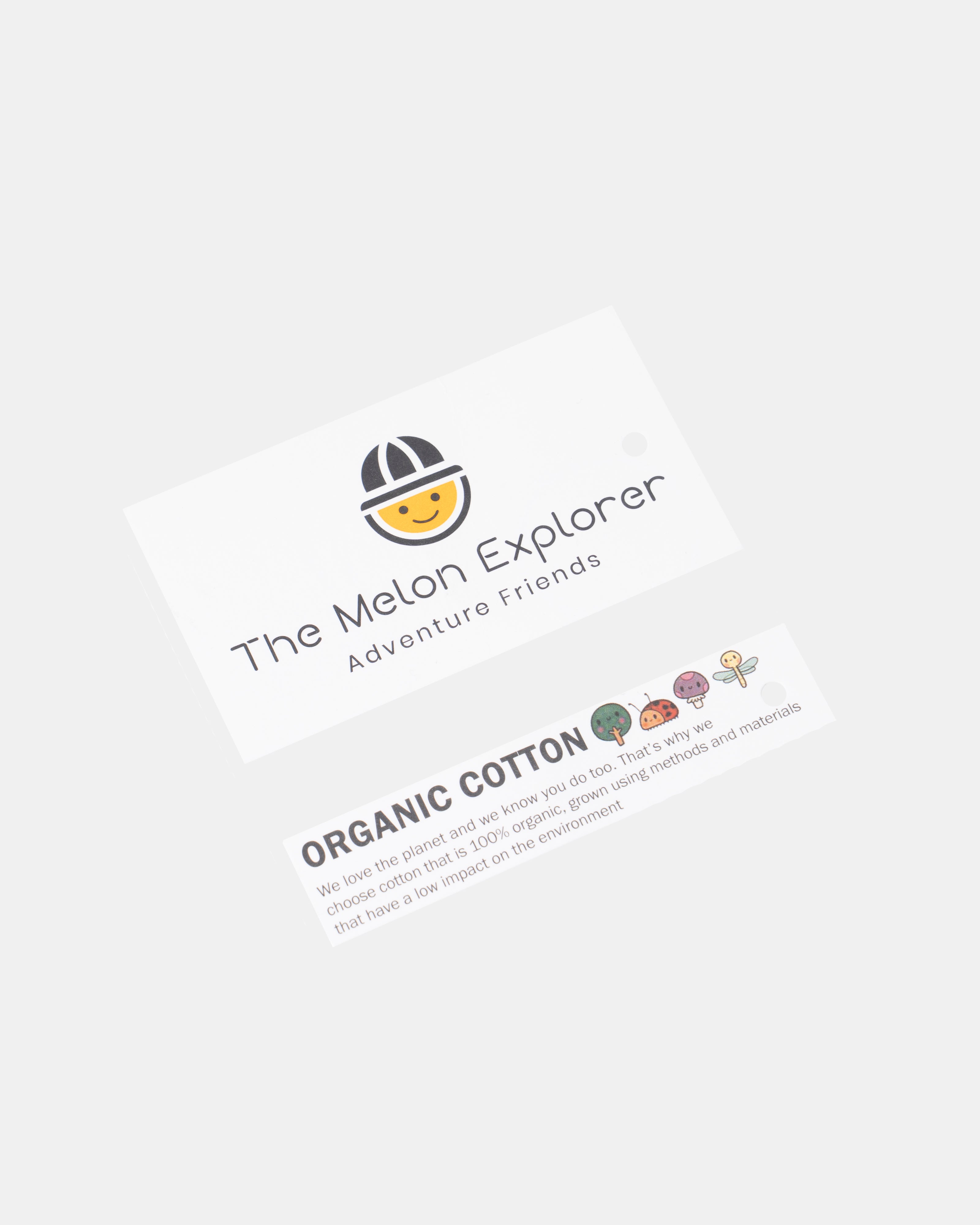 We only use organic cotton and it is shown in out labels - The Melon Explorer
