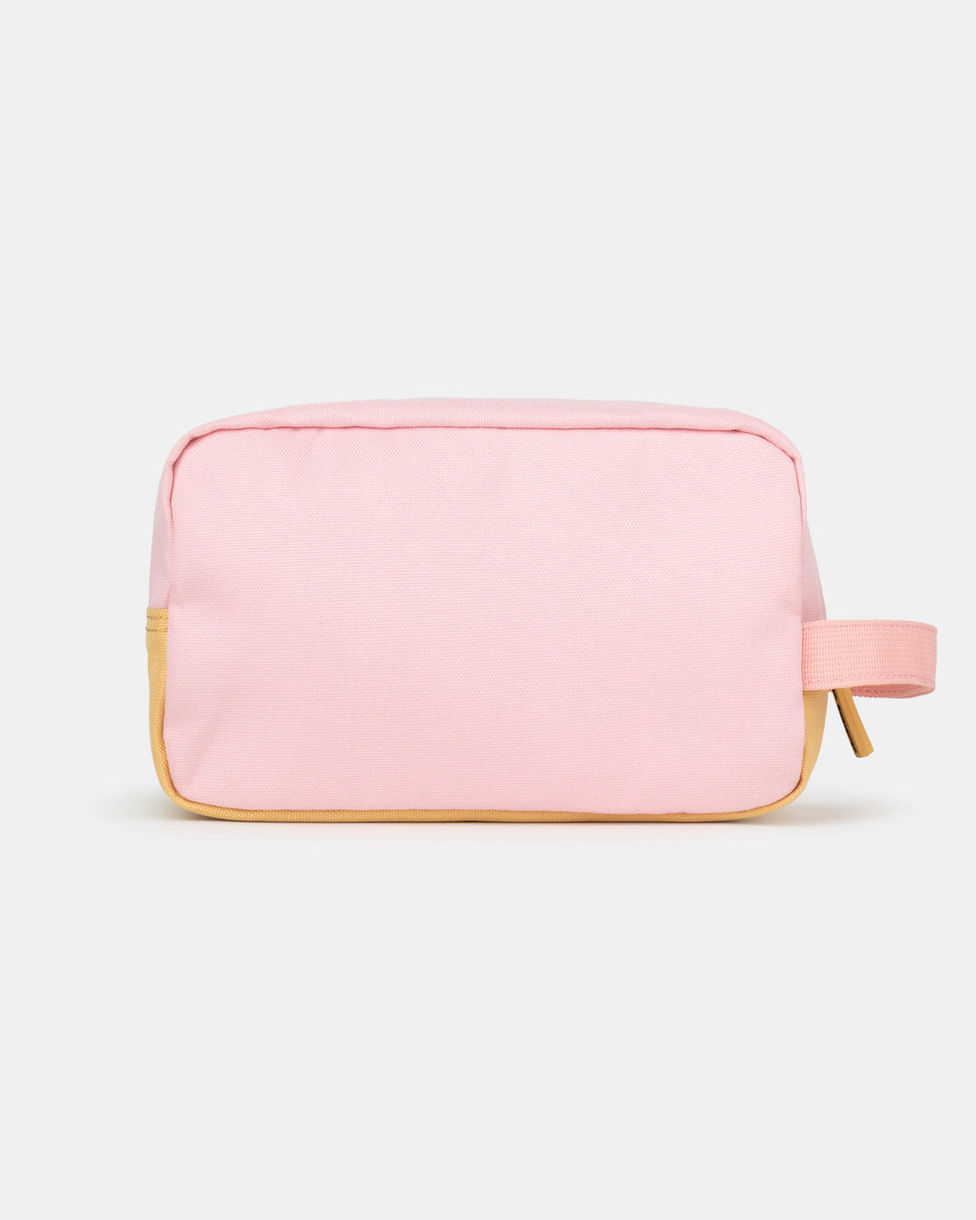 Rear view of pink, purple and orange recycled polyester MAJU toiletry bag – The Melon Explorer