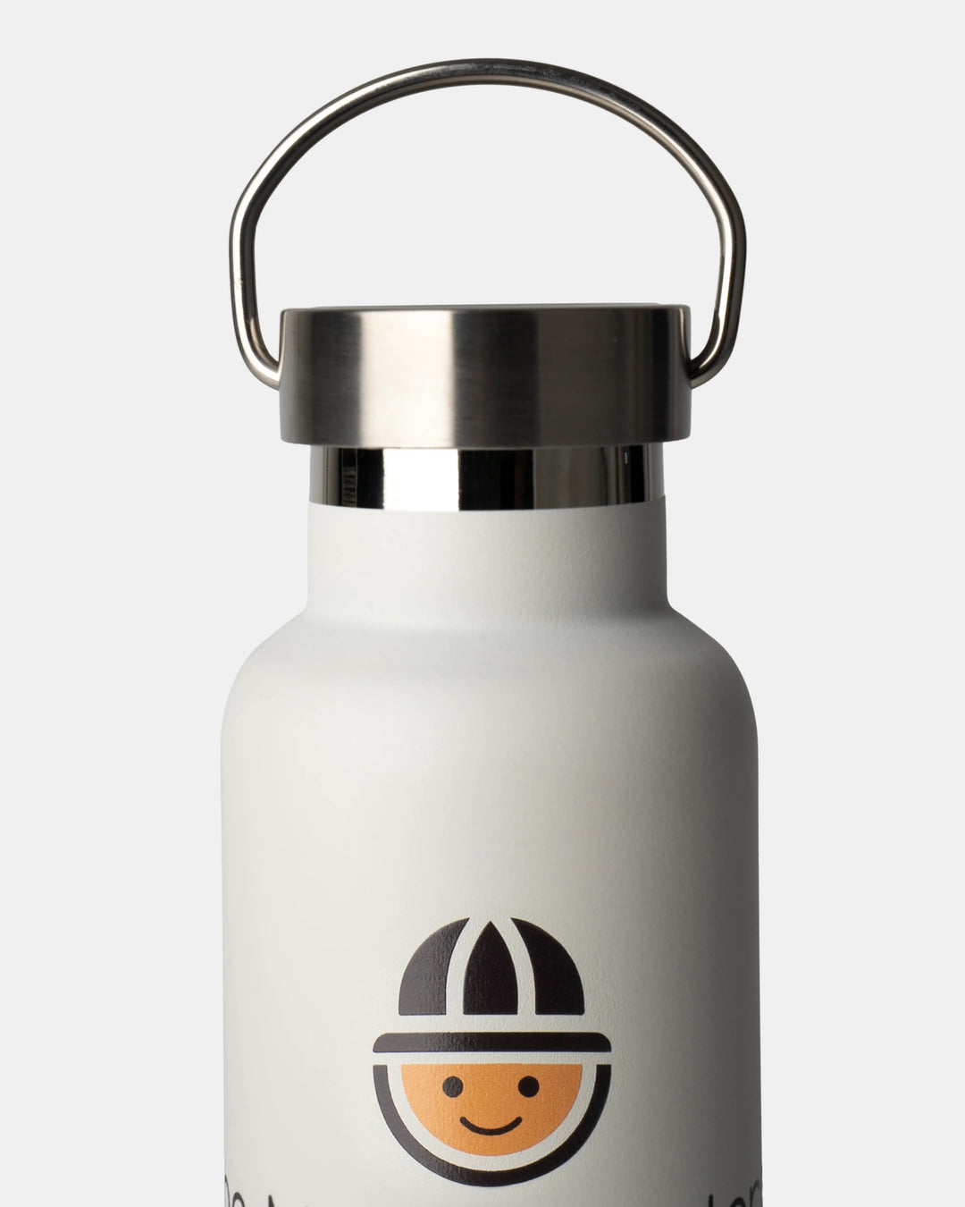 Detail of cap thermo bottle in stainless steel BPA free in white adventure friends - The Melon Explorer